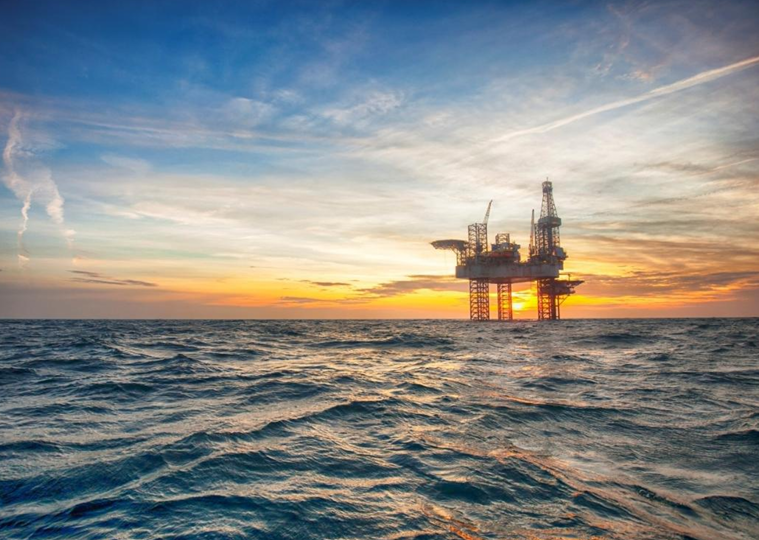 Offshore energy platform at sea